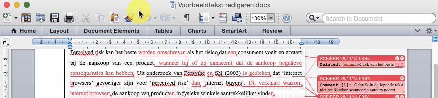 Klicke für Vollansicht Wijzigingen Änderungen annehmen Word für Mac 2011