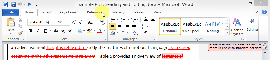 Klicke für Vollansicht Änderungen annehmen Word 2010
