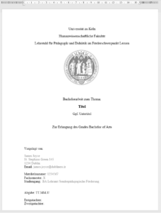 EXPOSÉ DISSERTATION | Starte bestens vorbereitet