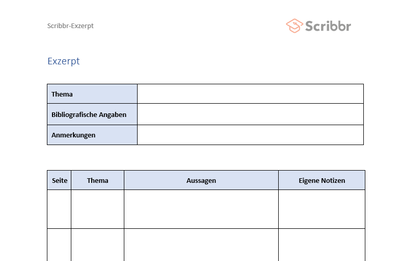 exzerpt-vorlage-scribbr