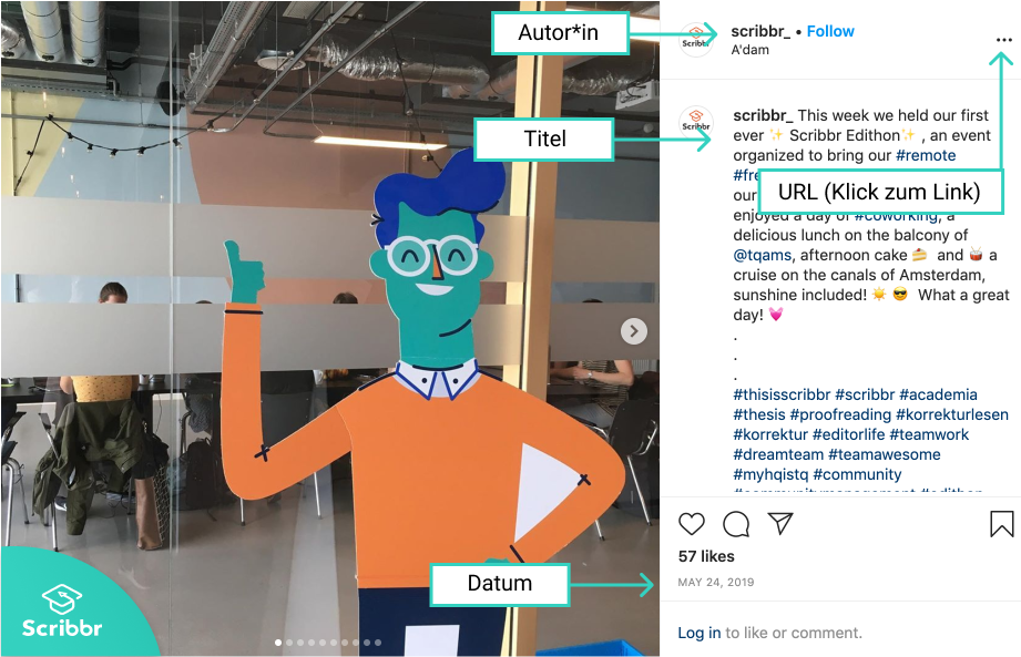 instagram zitieren