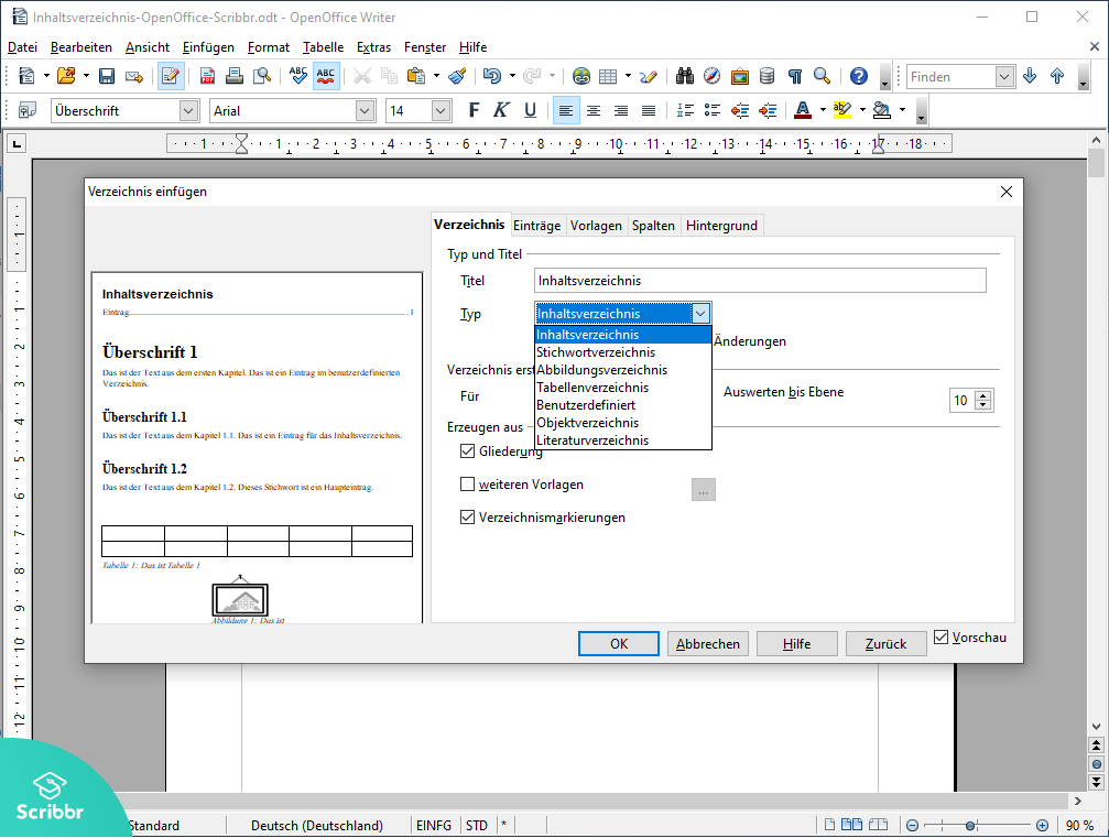 Inhaltsverzeichnis-OpenOffice-einfuegen-Scribbr