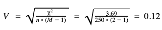 cramers-v-voorbeeld-formule