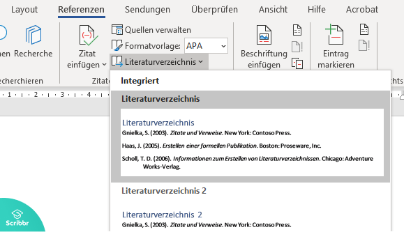 literaturverzeichnis-einfügen-word-scribbr