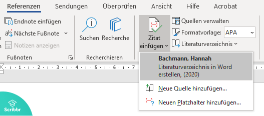 literaturverzeichnis-word-verweis-einfügen-scribbr