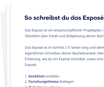 So schreibst du das Exposé