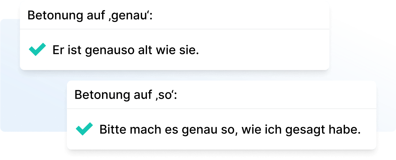 ‚Genauso‘ oder ‚genau so‘